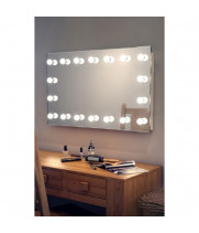 Настенное гримерное зеркало без рамы 80х180 с подсветкой LED лампами по контуру