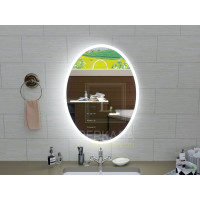 Овальное зеркало в ванну с подсветкой Авелино 60х90 см